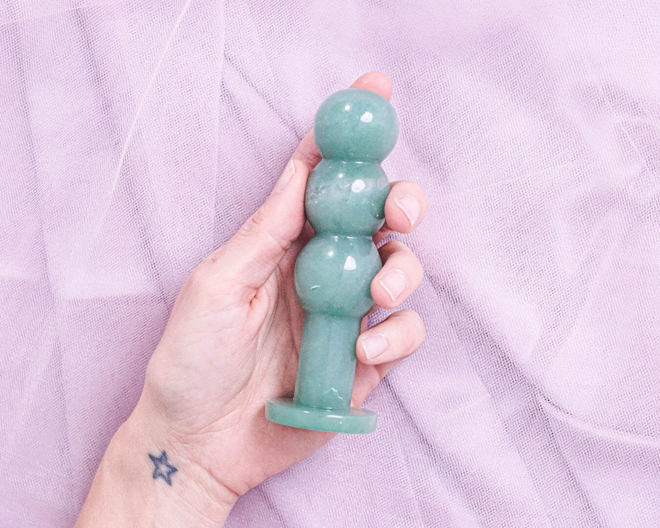 GREEN AVENTURINE YONI WAND - THE CHARM MINI JOYSTICK